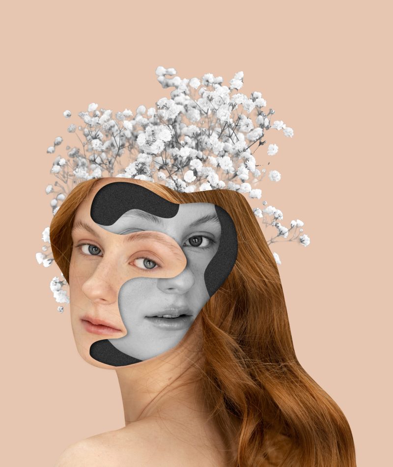 abstract combination facial features